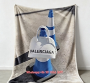 Balenciaga Traffic Cone Bag Print Flannel Sofa Throw Blanket BA415